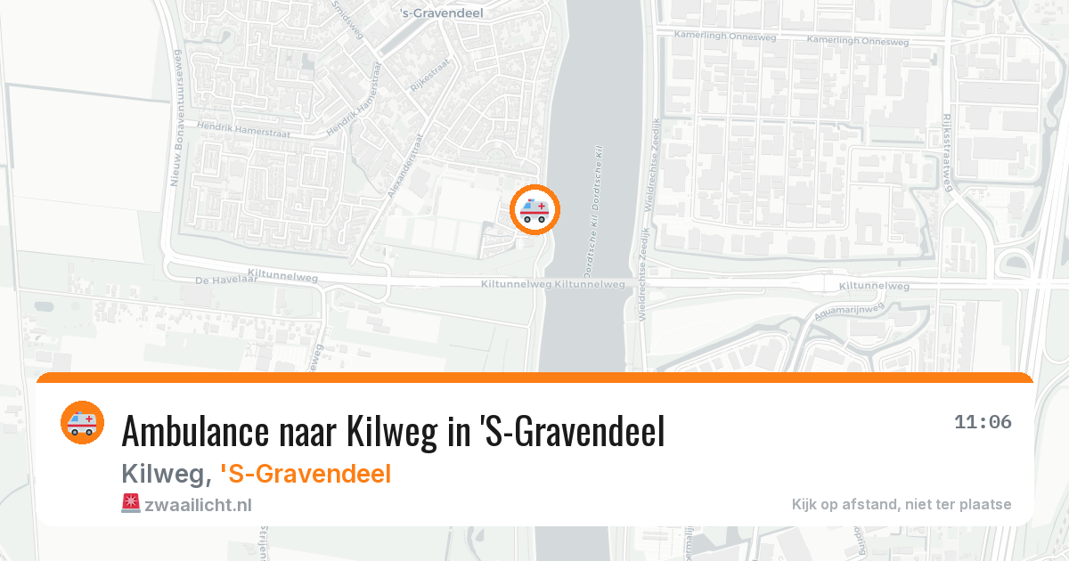 Ambulance naar Kilweg in 'S-Gravendeel — 7 apr 2026