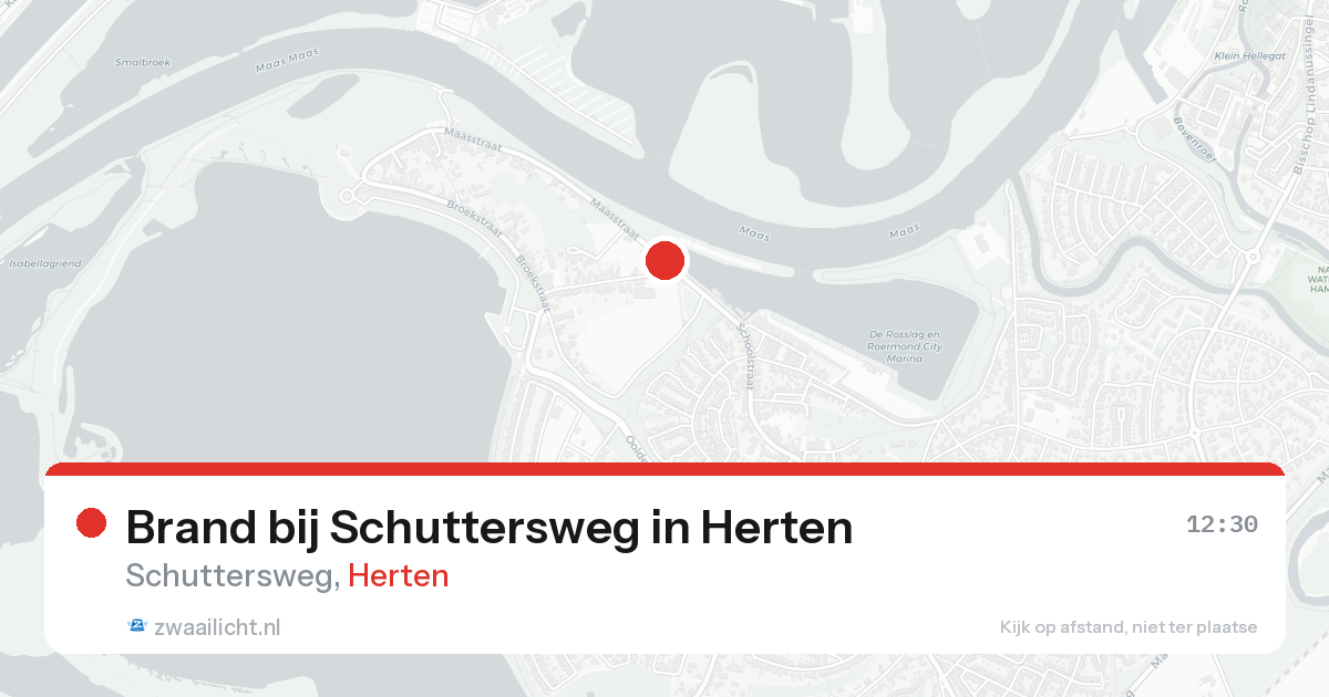 Brand bij Schuttersweg in Herten — 13 aug 2026