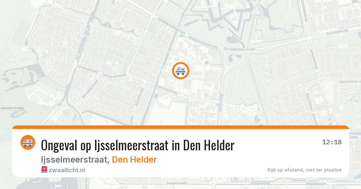 Ongeval op Ijsselmeerstraat in Den Helder — 7 apr 2026