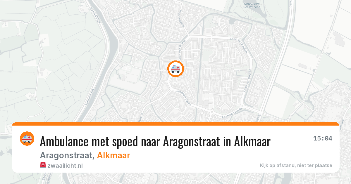 Ambulance met spoed naar Aragonstraat in Alkmaar — 8 apr 2026