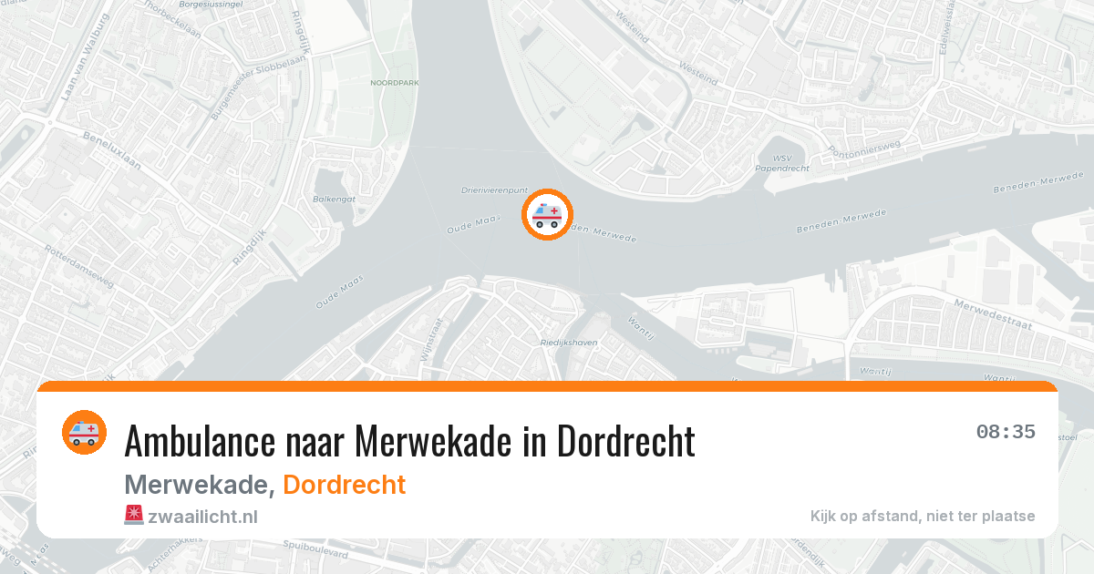 Ambulance naar Merwekade in Dordrecht — 12 aug 2026