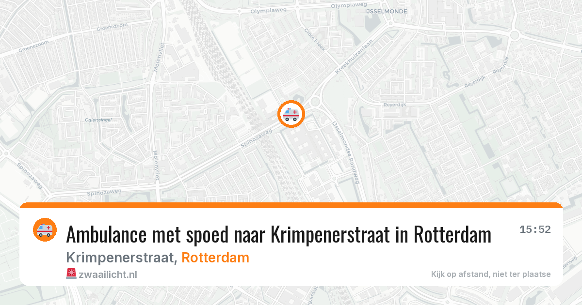 Ambulance met spoed naar Krimpenerstraat in Rotterdam — 4 jun 2026