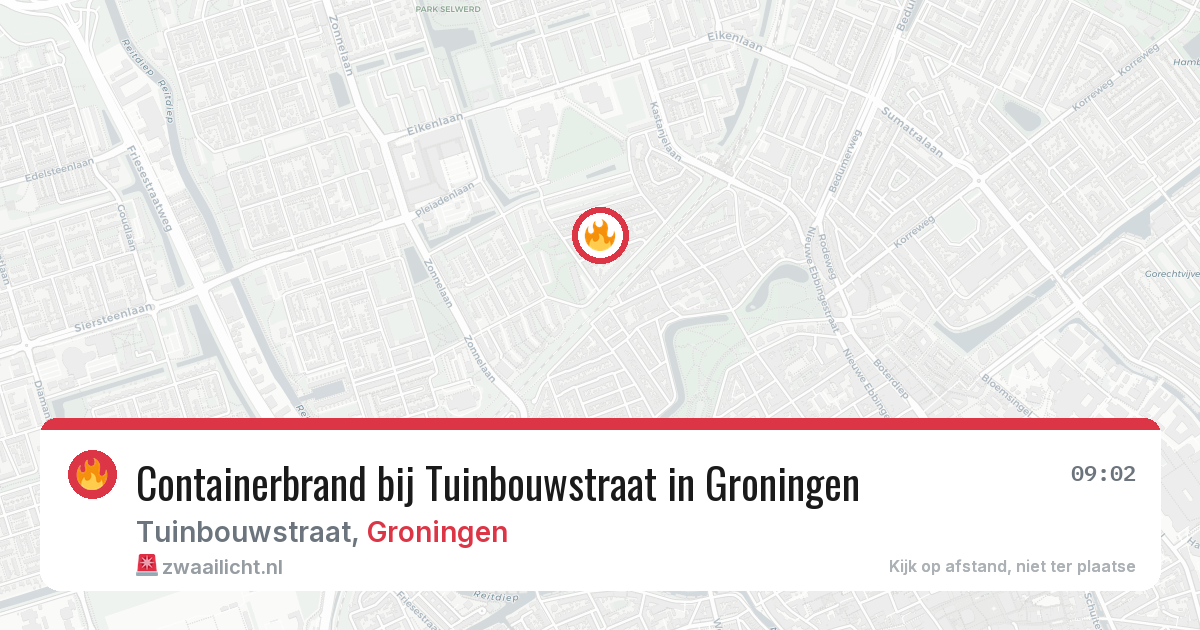 Containerbrand bij Tuinbouwstraat in Groningen — 17 jun 2026