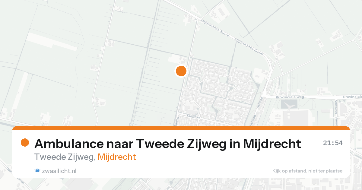 Ambulance naar Tweede Zijweg in Mijdrecht — 19 aug 2026