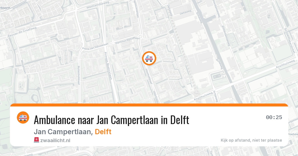 Ambulance naar Jan Campertlaan in Delft — 24 jun 2026