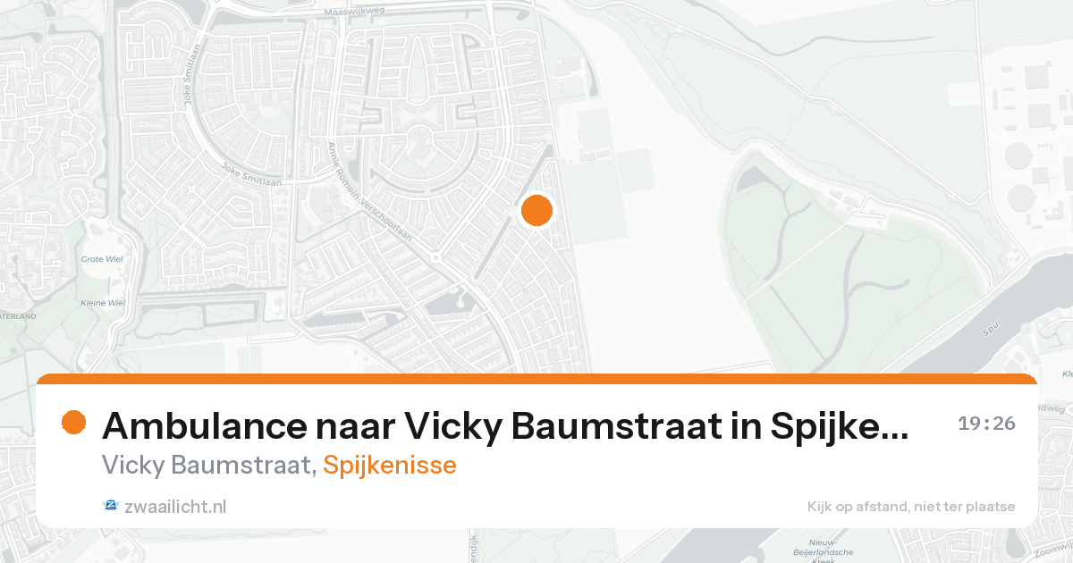 Ambulance naar Vicky Baumstraat in Spijkenisse — 26 mei 2026