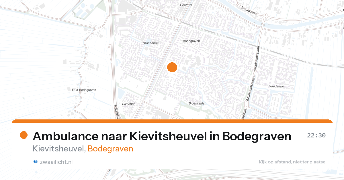Ambulance naar Kievitsheuvel in Bodegraven — 16 mrt 2026