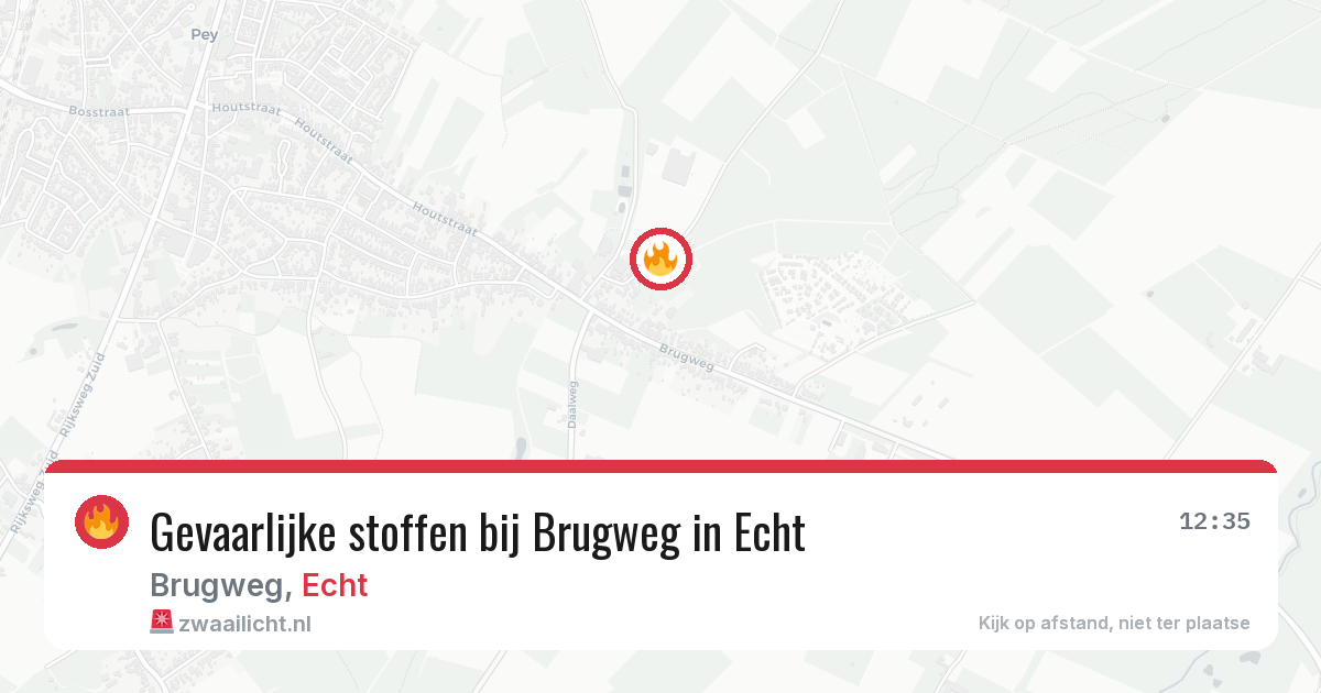 Gevaarlijke stoffen bij Brugweg in Echt — 10 jun 2026