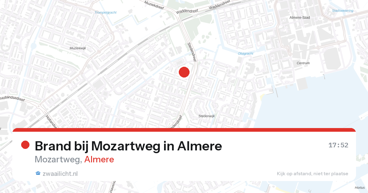 Brand bij Mozartweg in Almere — 14 apr 2026