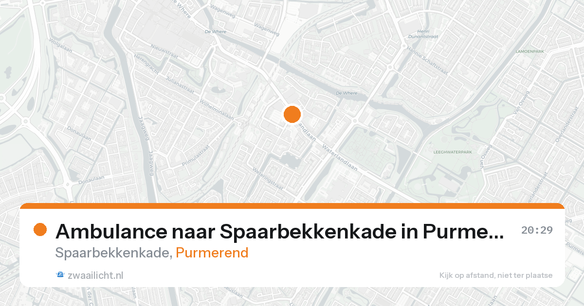Ambulance naar Spaarbekkenkade in Purmerend — 31 mei 2026