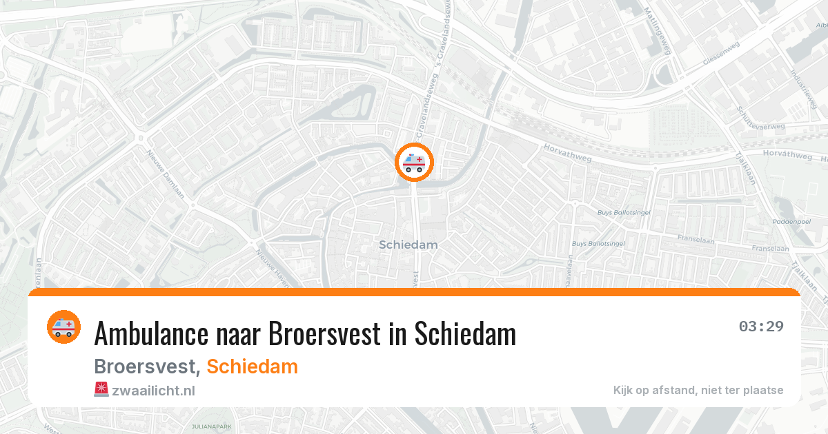 Ambulance naar Broersvest in Schiedam — 8 aug 2026