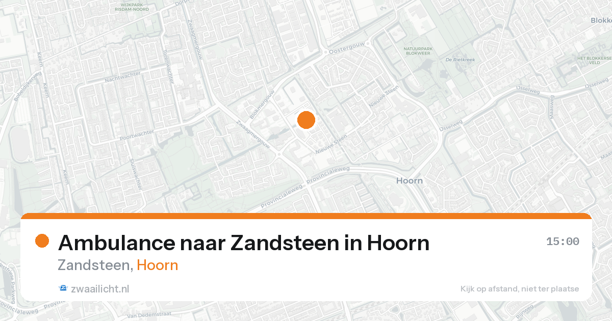 Ambulance naar Zandsteen in Hoorn — 21 aug 2026