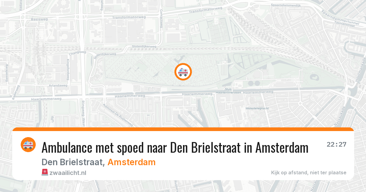 Ambulance met spoed naar Den Brielstraat in Amsterdam — 3 aug 2026