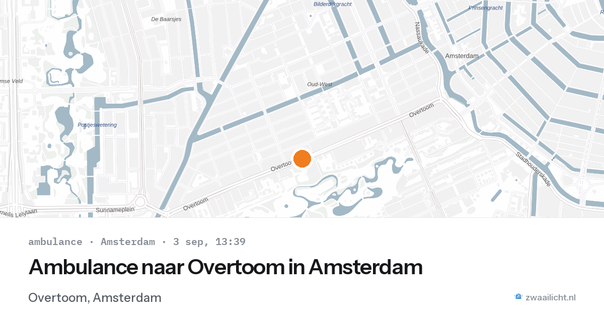 Ambulance naar Overtoom in Amsterdam — 3 sep 2026