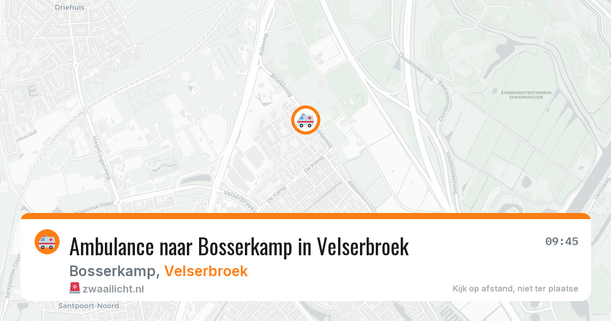 Ambulance naar Bosserkamp in Velserbroek — 31 jul 2026