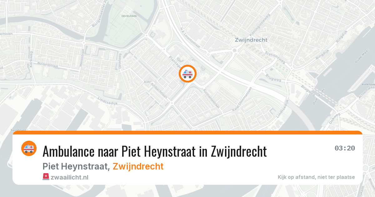 Ambulance naar Piet Heynstraat in Zwijndrecht — 15 mei 2026
