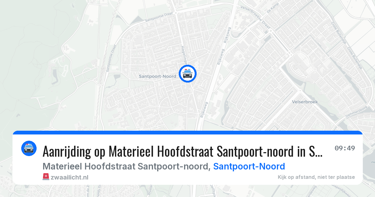 Aanrijding op Materieel Hoofdstraat Santpoort-noord in Santpoort-Noord — 20 mrt 2026