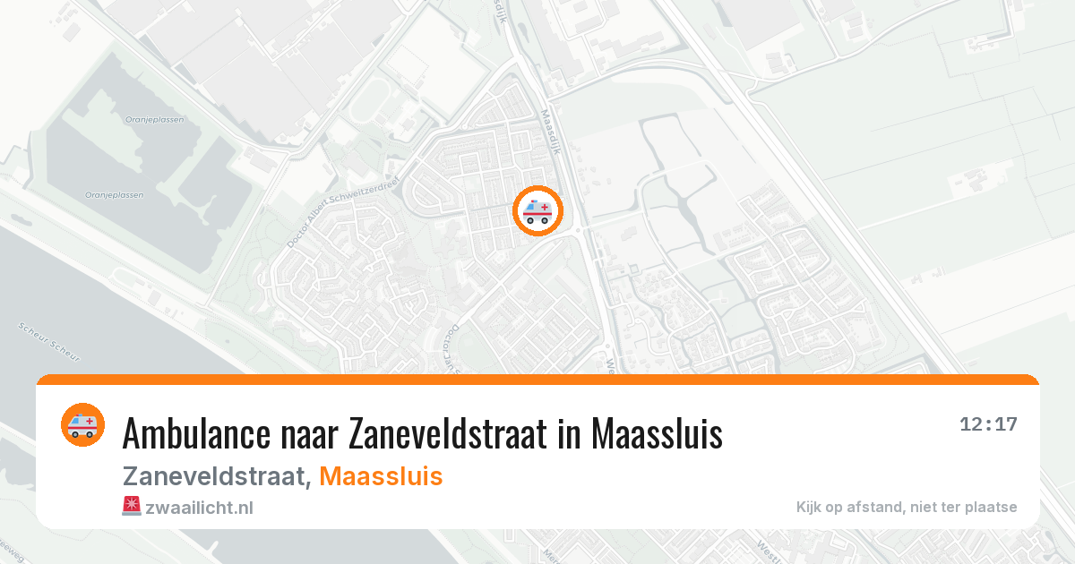 Ambulance naar Zaneveldstraat in Maassluis — 22 mei 2026