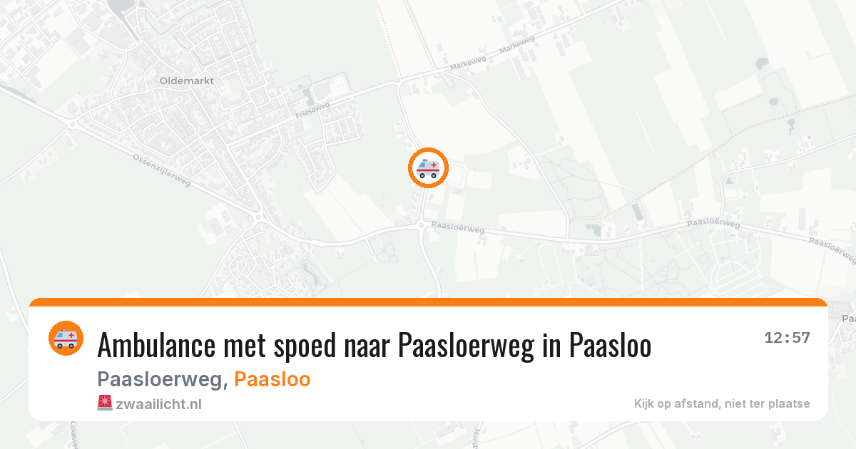 Ambulance met spoed naar Paasloerweg in Paasloo — 4 apr 2026