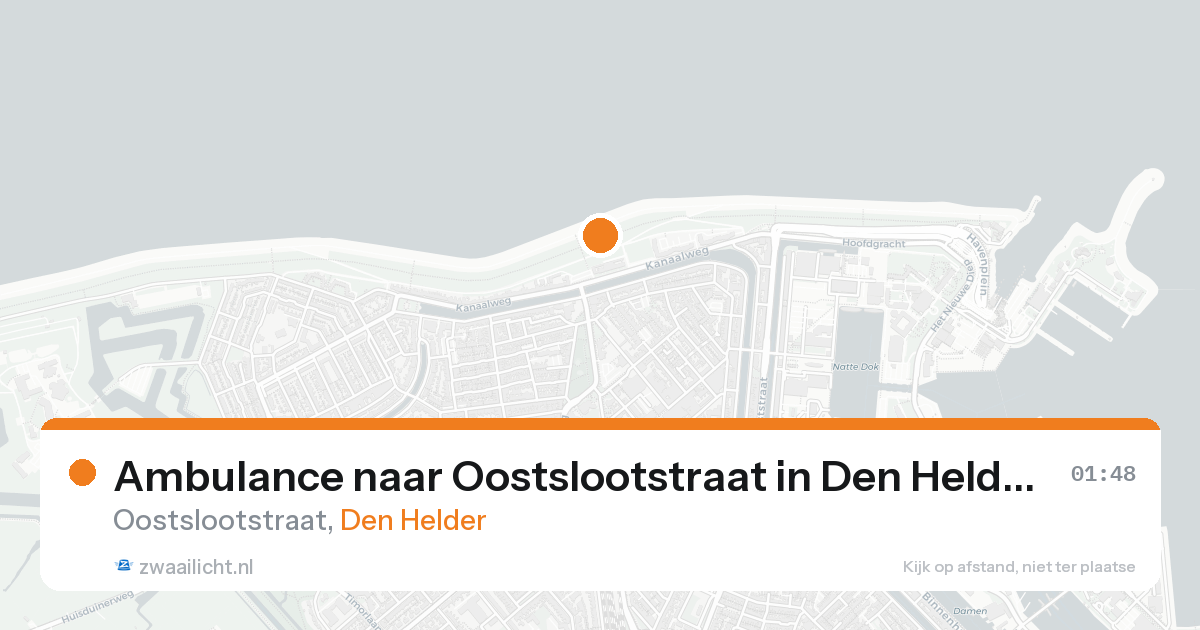 Ambulance naar Oostslootstraat in Den Helder — 16 mei 2026