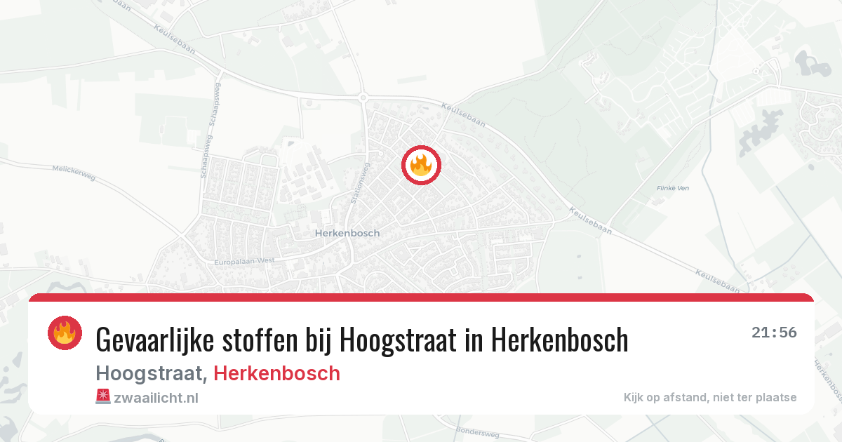 Gevaarlijke stoffen bij Hoogstraat in Herkenbosch — 20 jun 2026