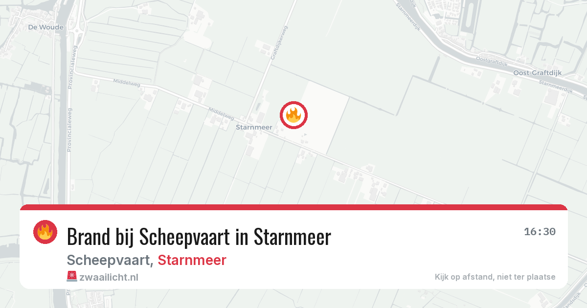Brand bij Scheepvaart in Starnmeer — 13 aug 2026