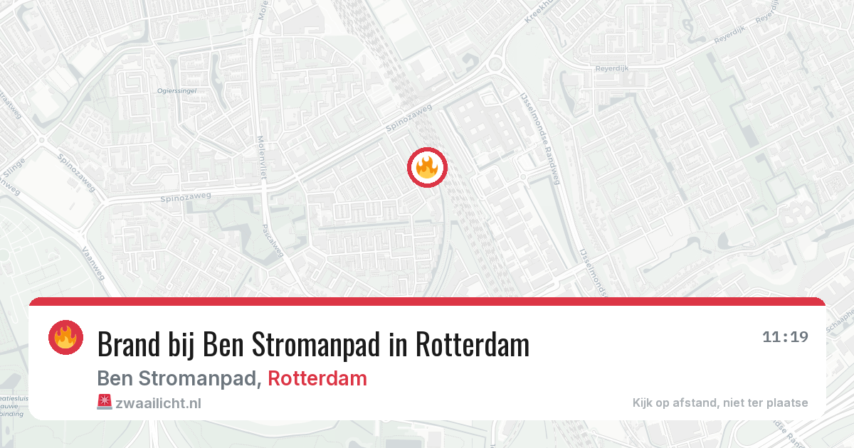 Brand bij Ben Stromanpad in Rotterdam — 12 aug 2026