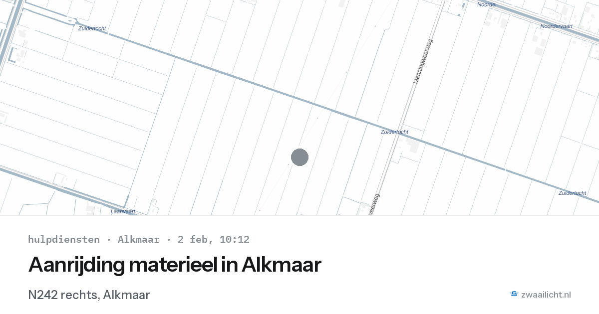 Aanrijding materieel in Alkmaar — 2 feb 2026