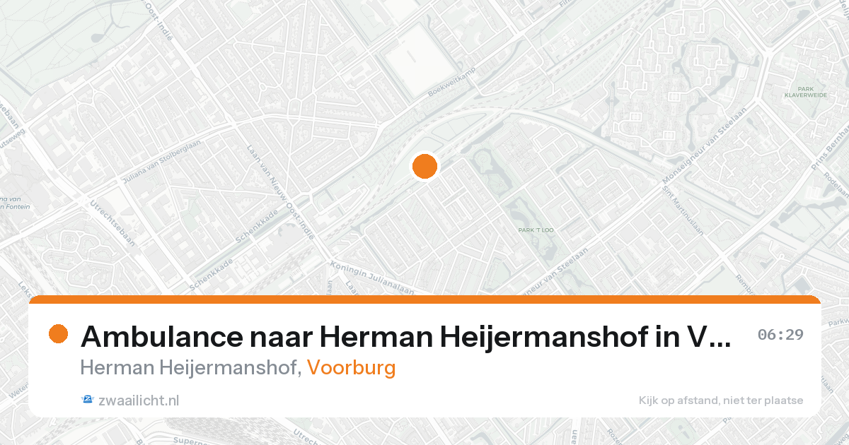Ambulance naar Herman Heijermanshof in Voorburg — 26 aug 2026