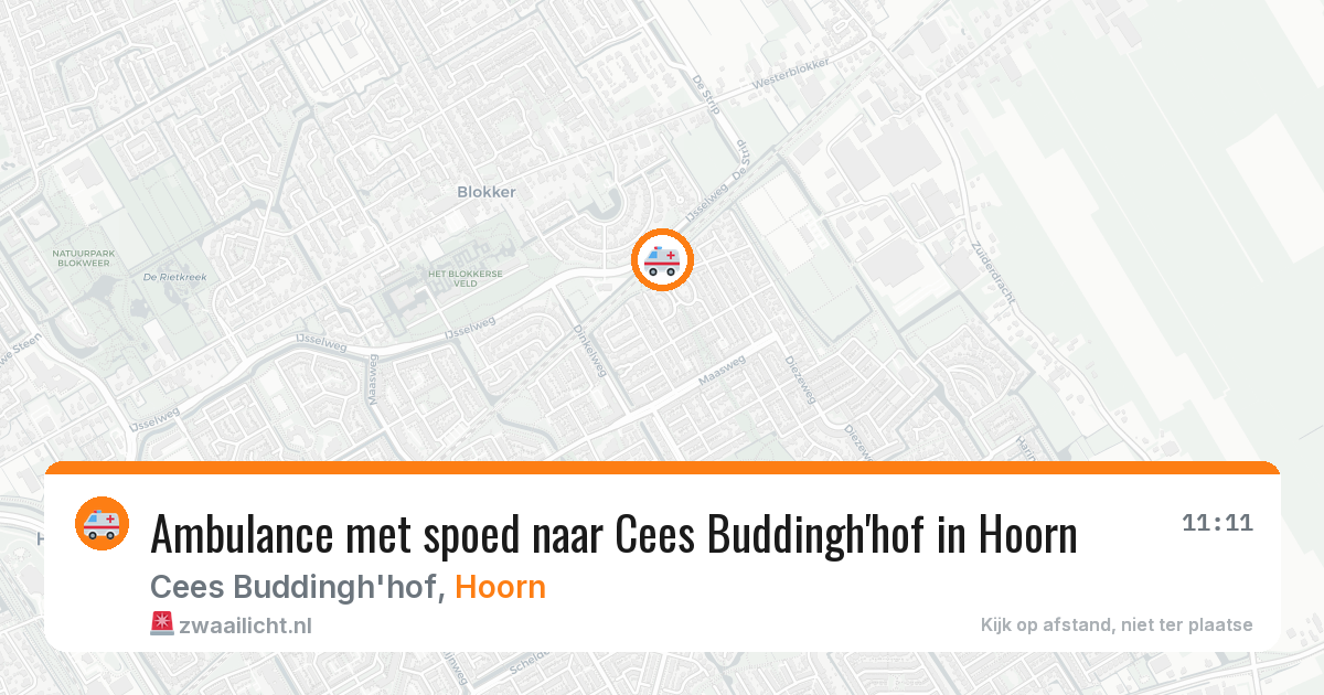Ambulance met spoed naar Cees Buddingh'hof in Hoorn — 5 feb 2026