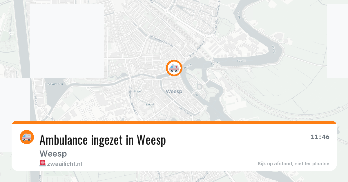 Ambulance ingezet in Weesp — 2 apr 2026