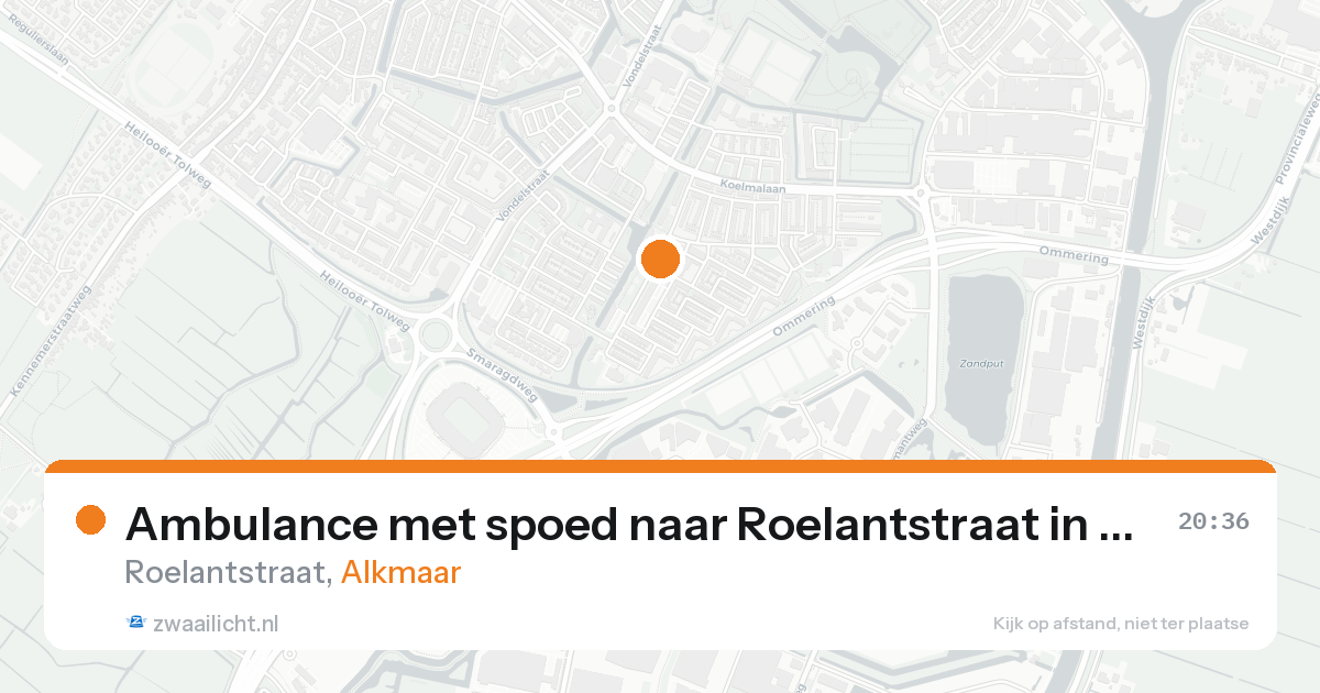 Ambulance met spoed naar Roelantstraat in Alkmaar — 5 jun 2026