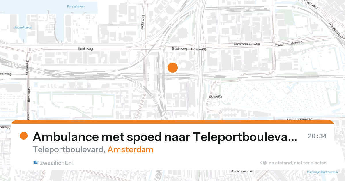 Ambulance met spoed naar Teleportboulevard in Amsterdam — 28 aug 2026