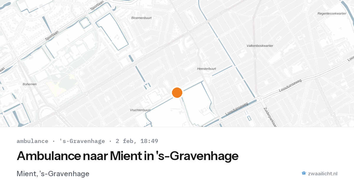 Ambulance naar Mient in 's-Gravenhage — 2 feb 2026