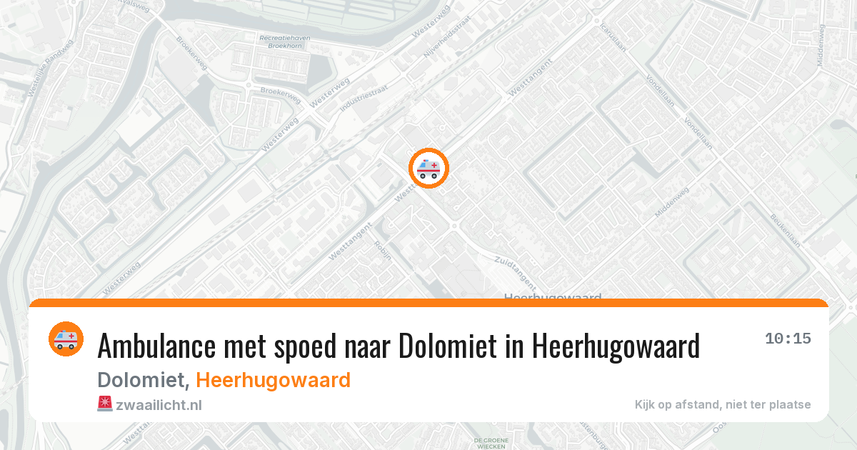 Ambulance met spoed naar Dolomiet in Heerhugowaard — 3 jun 2026