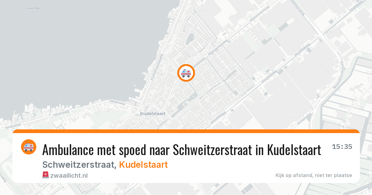 Ambulance met spoed naar Schweitzerstraat in Kudelstaart — 31 mei 2026
