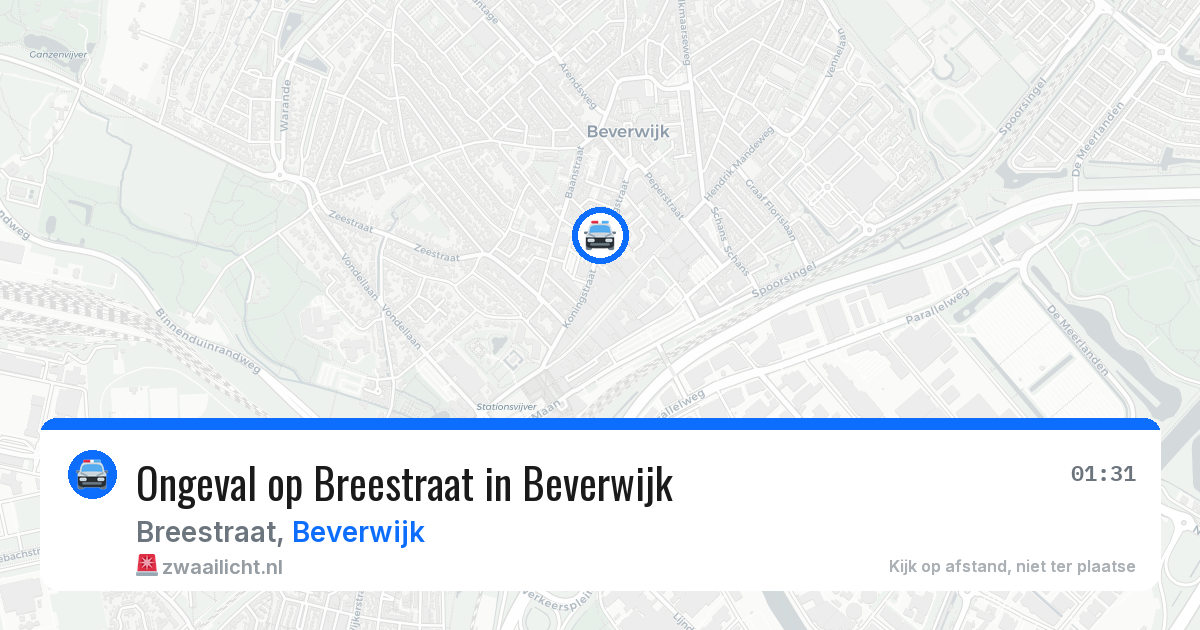 Ongeval op Breestraat in Beverwijk — 9 jun 2026