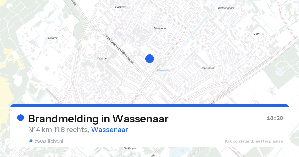 Brandmelding in Wassenaar — 13 mrt 2026