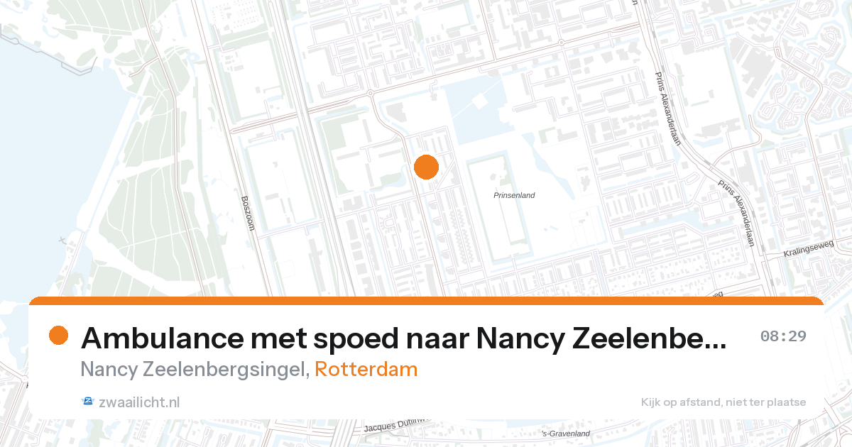 Ambulance met spoed naar Nancy Zeelenbergsingel in Rotterdam — 27 aug 2026