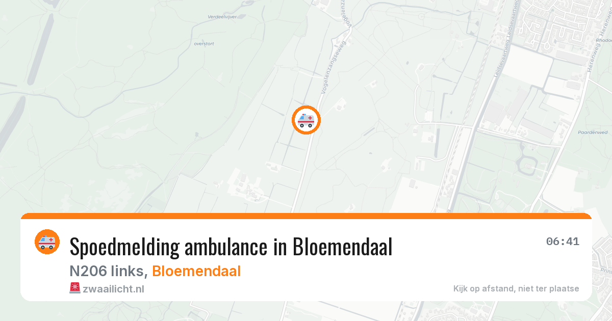 Spoedmelding ambulance in Bloemendaal — 12 aug 2026