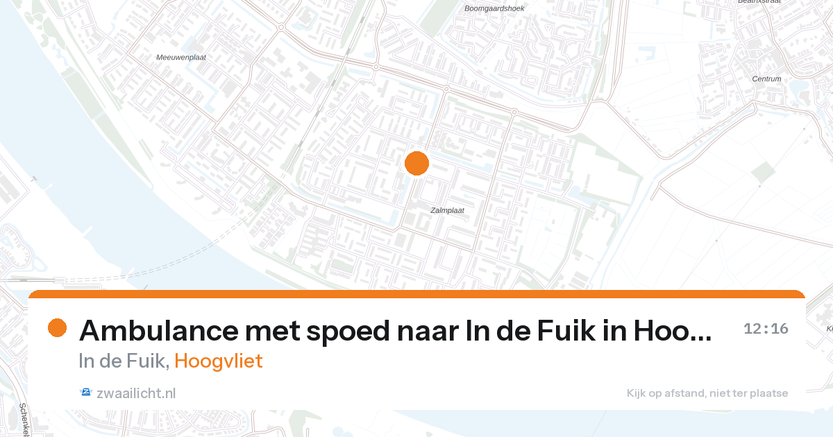 Ambulance met spoed naar In de Fuik in Hoogvliet — 28 aug 2026