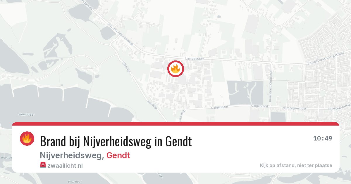 Brand bij Nijverheidsweg in Gendt — 7 aug 2026