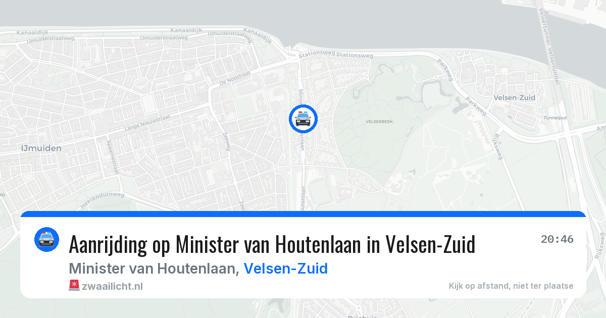 Aanrijding op Minister van Houtenlaan in Velsen-Zuid — 25 mrt 2026