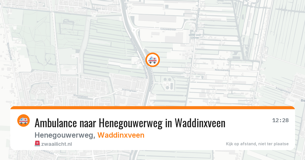 Ambulance naar Henegouwerweg in Waddinxveen — 11 apr 2026