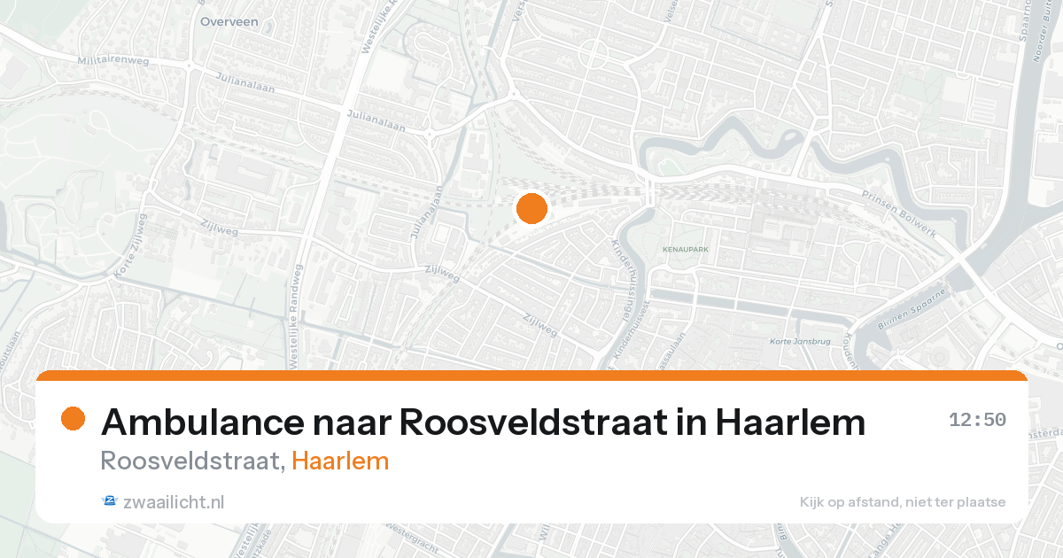 Ambulance naar Roosveldstraat in Haarlem — 16 aug 2026