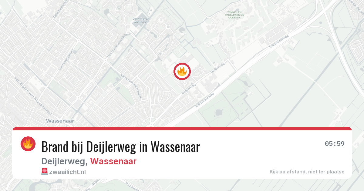 Brand bij Deijlerweg in Wassenaar — 15 mei 2026