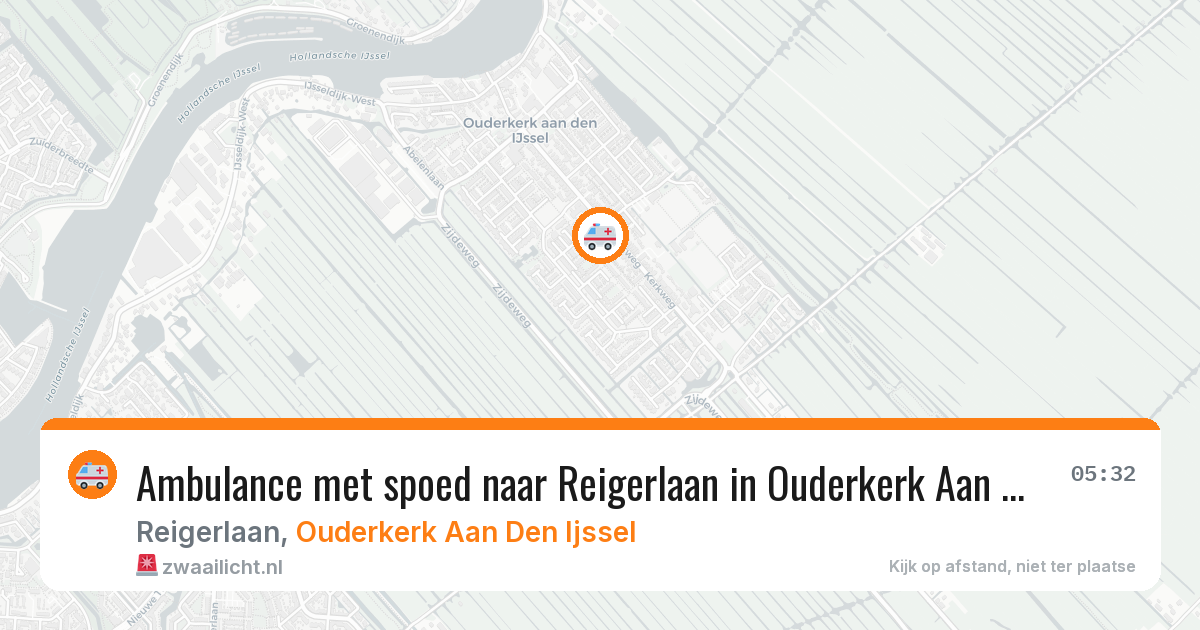 Ambulance met spoed naar Reigerlaan in Ouderkerk Aan Den Ijssel — 24 apr 2026
