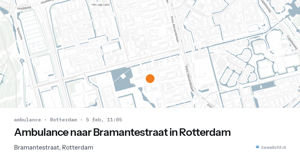 Ambulance naar Bramantestraat in Rotterdam — 5 feb 2026