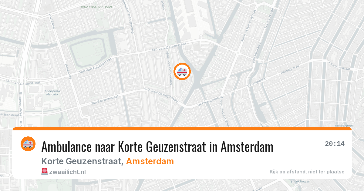 Ambulance naar Korte Geuzenstraat in Amsterdam — 22 apr 2026