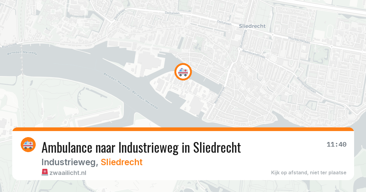 Ambulance naar Industrieweg in Sliedrecht — 24 jun 2026
